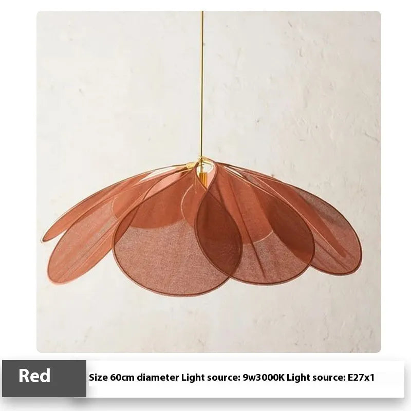 Cloth-craft hanging lamp Bohemian style white 60cm diameter ceiling chandelier