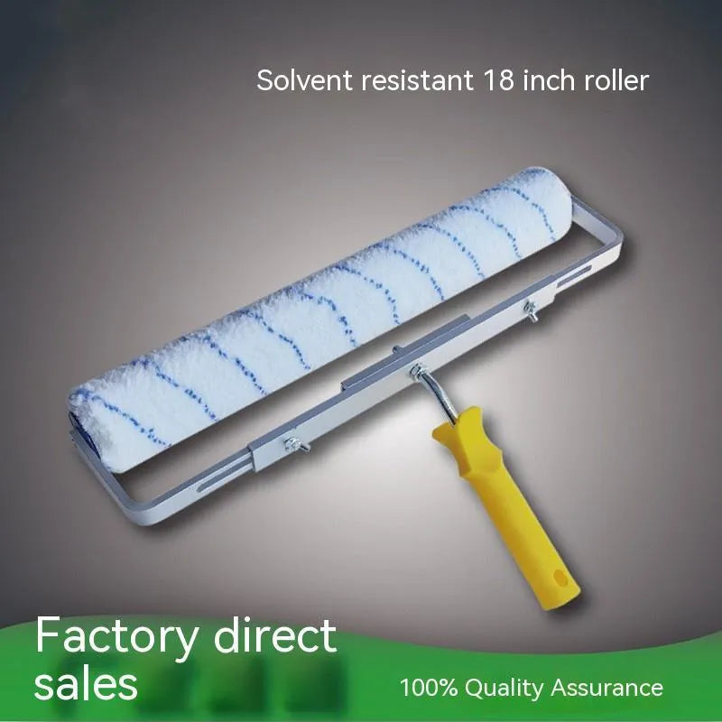 18-inch paint roller set with long, medium, and short hair brush heads and engineering plastics barrel