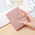 Lychee pattern ladies short wallet in beige pink black red colours showing two-fold design