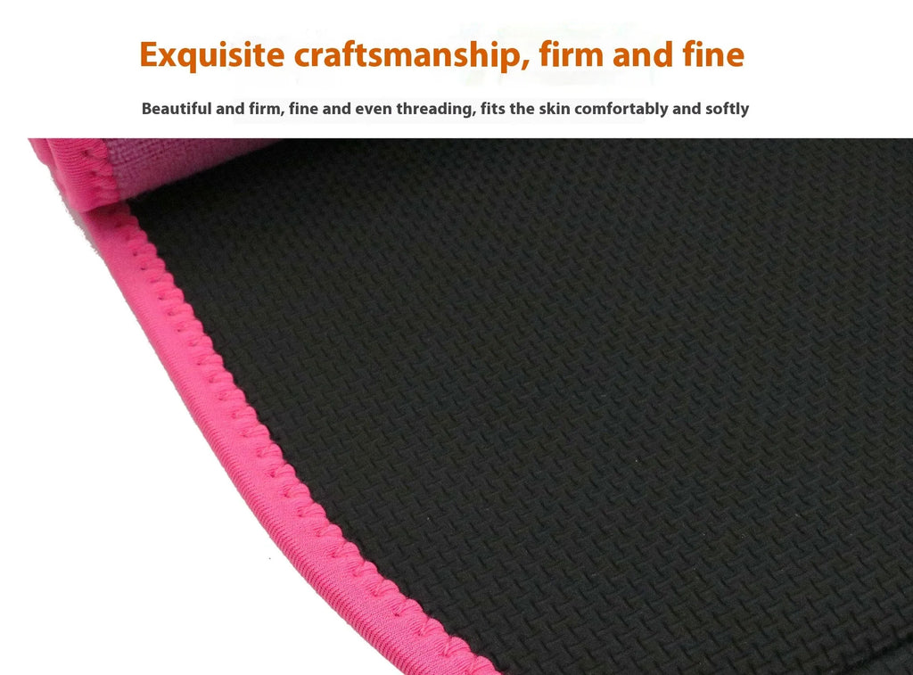 Neoprene lumbar support belt in black, blue, and pink colours for fitness and running