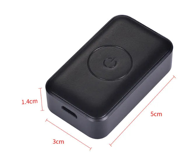 P03 Smart GPS Wireless Pet Tracker in black with ABS casing and 800mAh battery