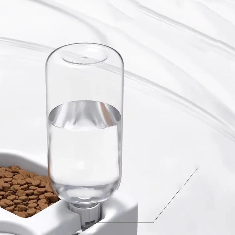 White cat water fountain with food-grade materials and 4-tray filtration system