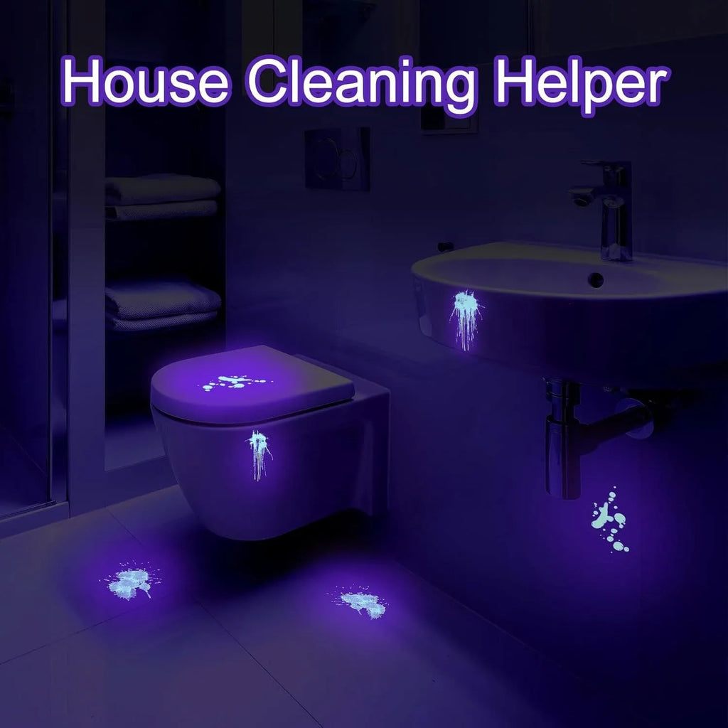 Black aluminium UV flashlight for detecting pet urine stains and insects