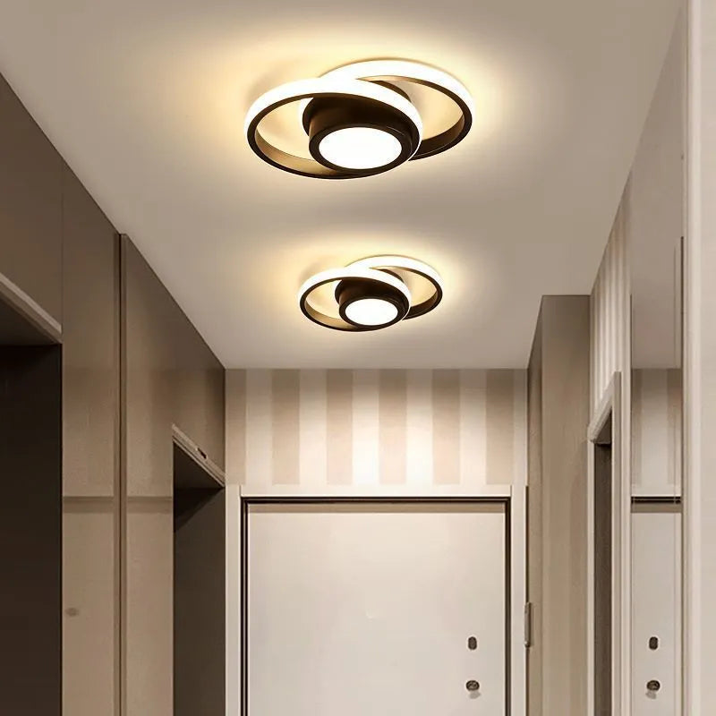 LED corridor ceiling light with silicone shade, rectangular bay window shape, white frame
