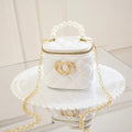 PVC bucket gel bag for women with heart pattern in choice of seven colours.