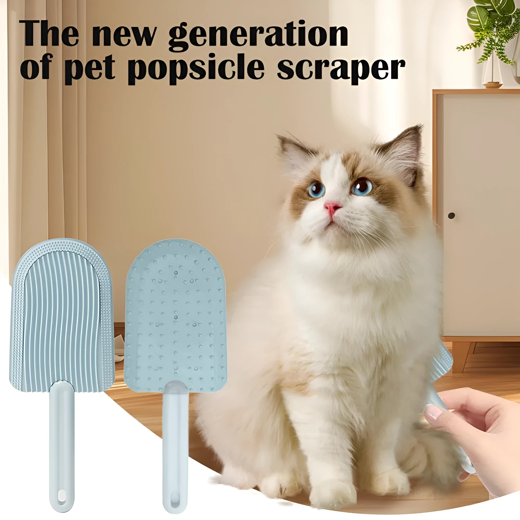 Green soft silicone pet hair brush 200 by 75 mm for cats and dogs foldable design