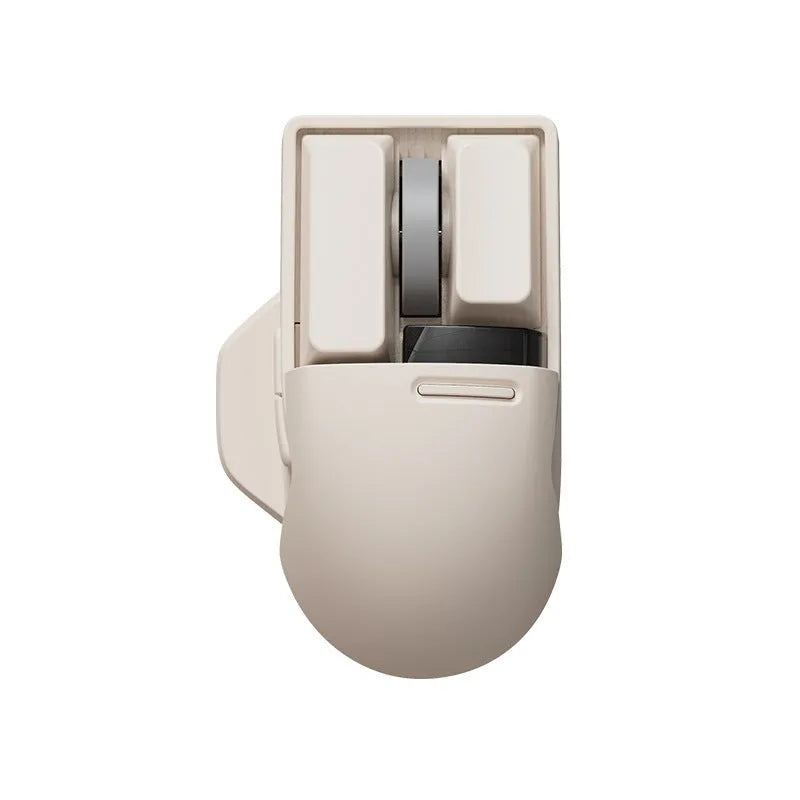 Xiaoqiao Tofu coloured wireless mouse with ergonomic shape on a desk