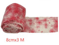 Halloween bloody horror dyed gauze bandage on 8cm wide polyester fabric roll