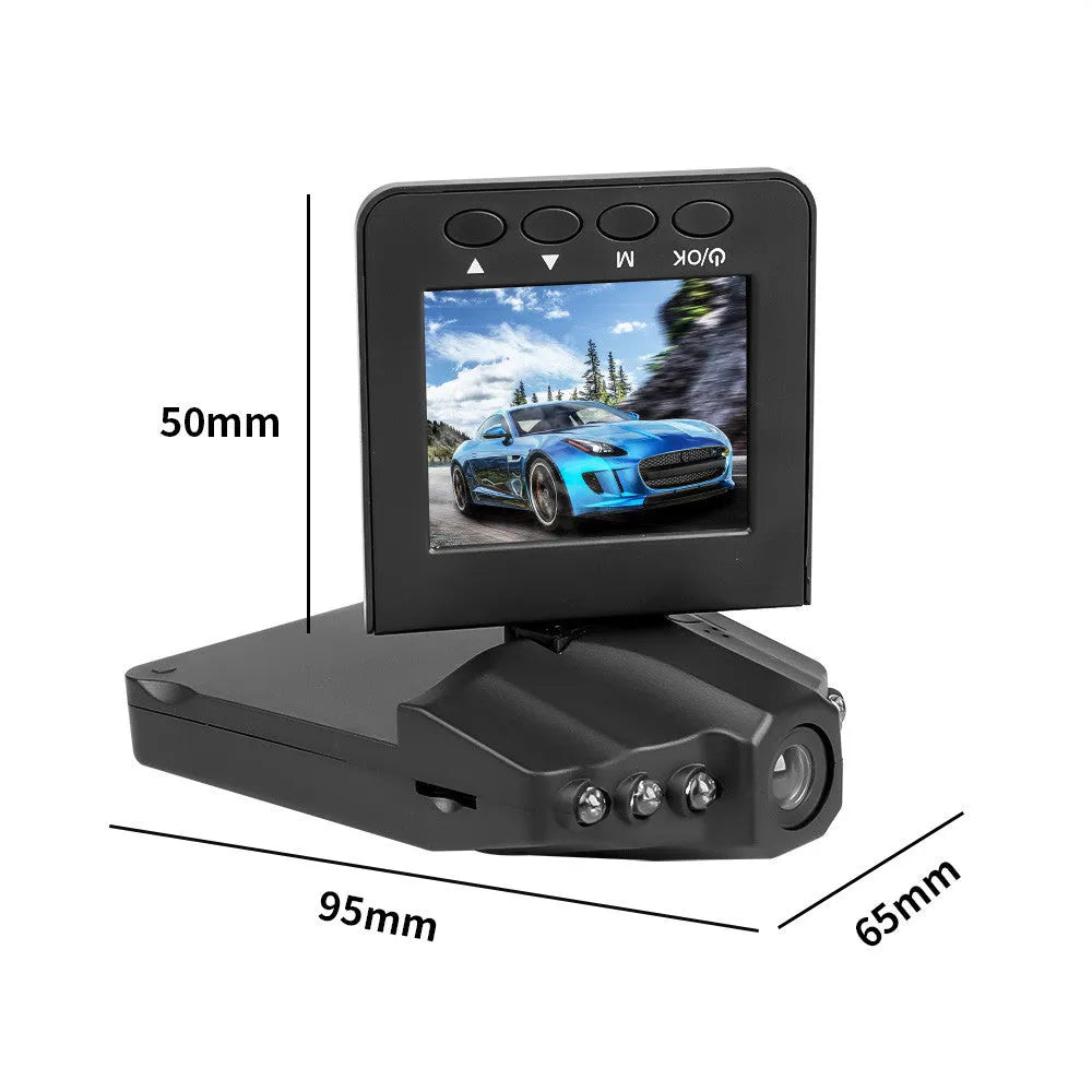 H198 HD car dashboard camera with six infrared LEDs and 2.4-inch display screen