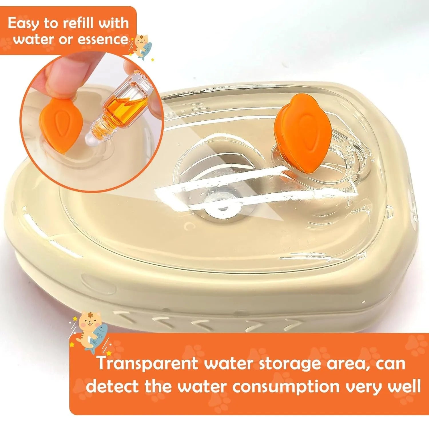 Yellow 4-in-1 cat steam grooming brush with silicone bristles, water tank, and ringworm detector lamp