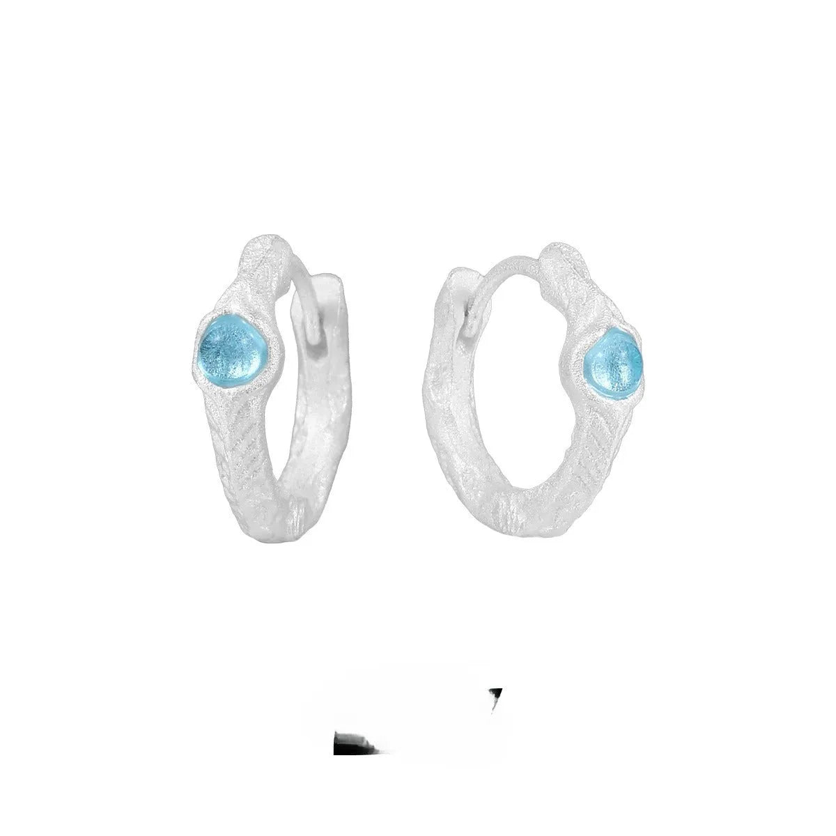 Geometric circular burnt silver women's ear clip jewellery with electroplated finish