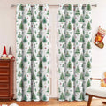 Christmas Forest colour punching pattern polyester curtain with sunshade function in modern simplicity style