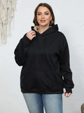 Women's loose fit grey hooded sweater with 3D raised pattern and front pocket