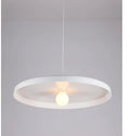 Black aluminium alloy chandelier for coffee shop or bar, 35cm diameter