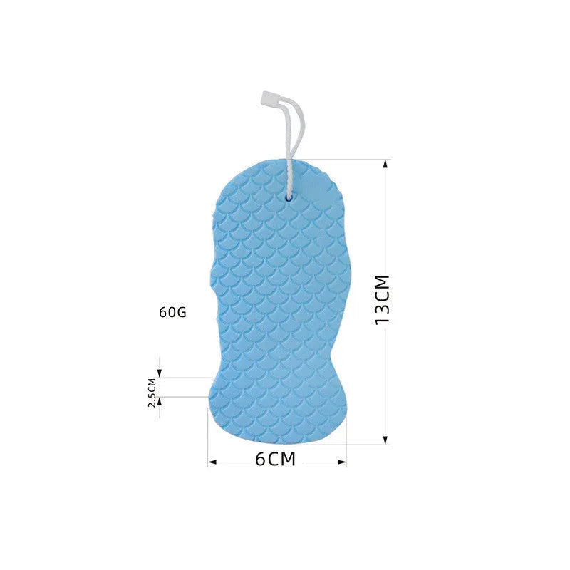White 3D fish scale pattern bath sponge ball for gentle body exfoliation in the shower
