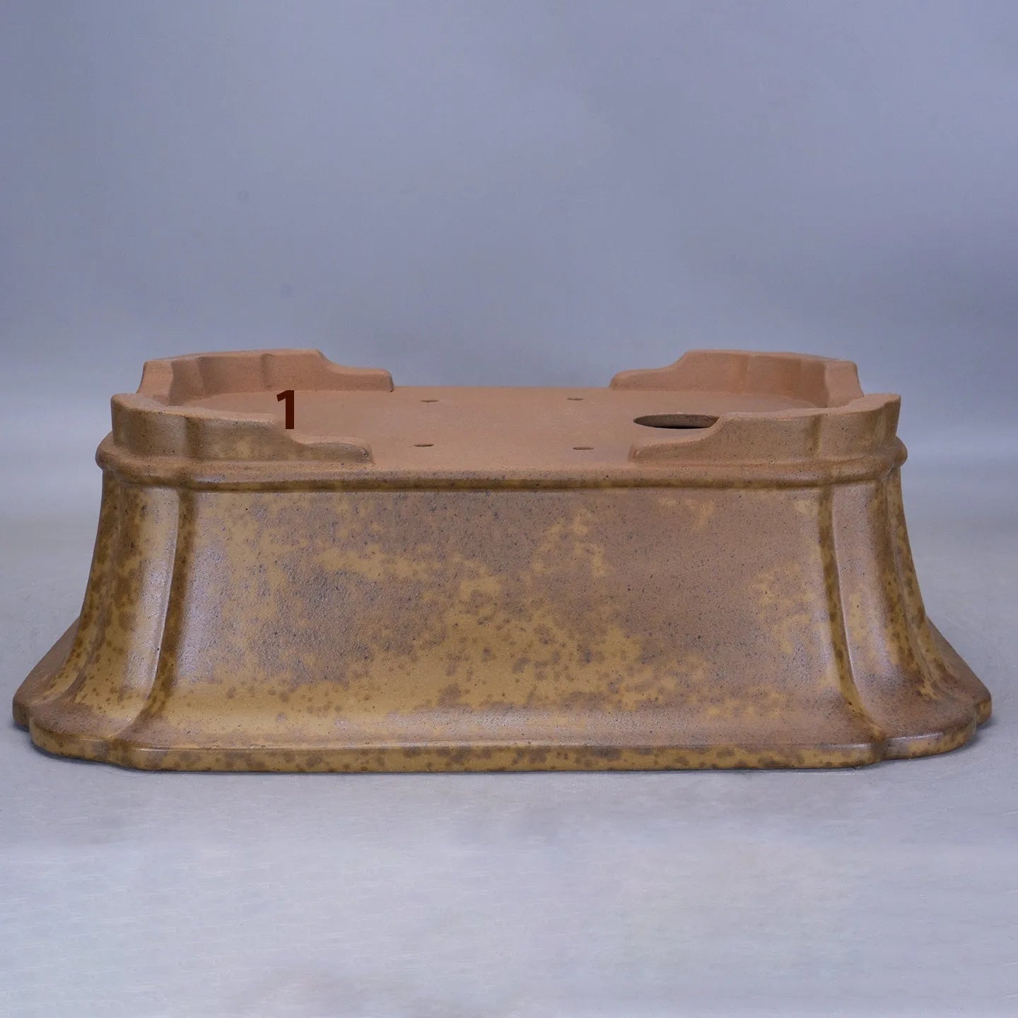 Purple sand rectangular flowerpot with double pumping angle design in modern minimalist style