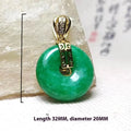 Quartz rock jade safety buckle pendant with vacuum electroplated emerald green finish