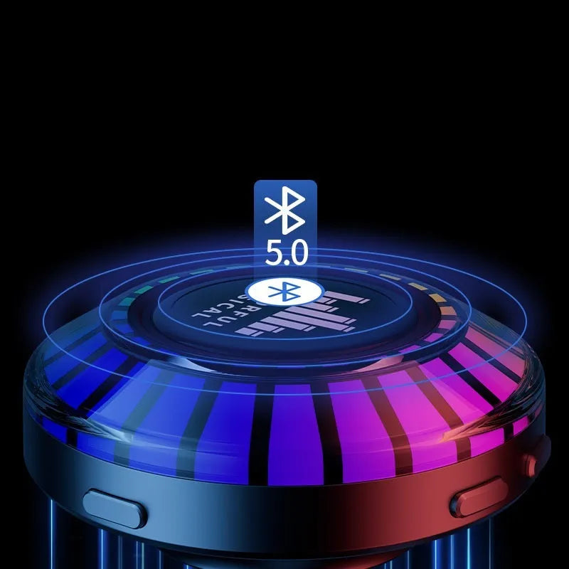 Voice control Bluetooth atmosphere lamp with polar light effect and 3.1cm cube design