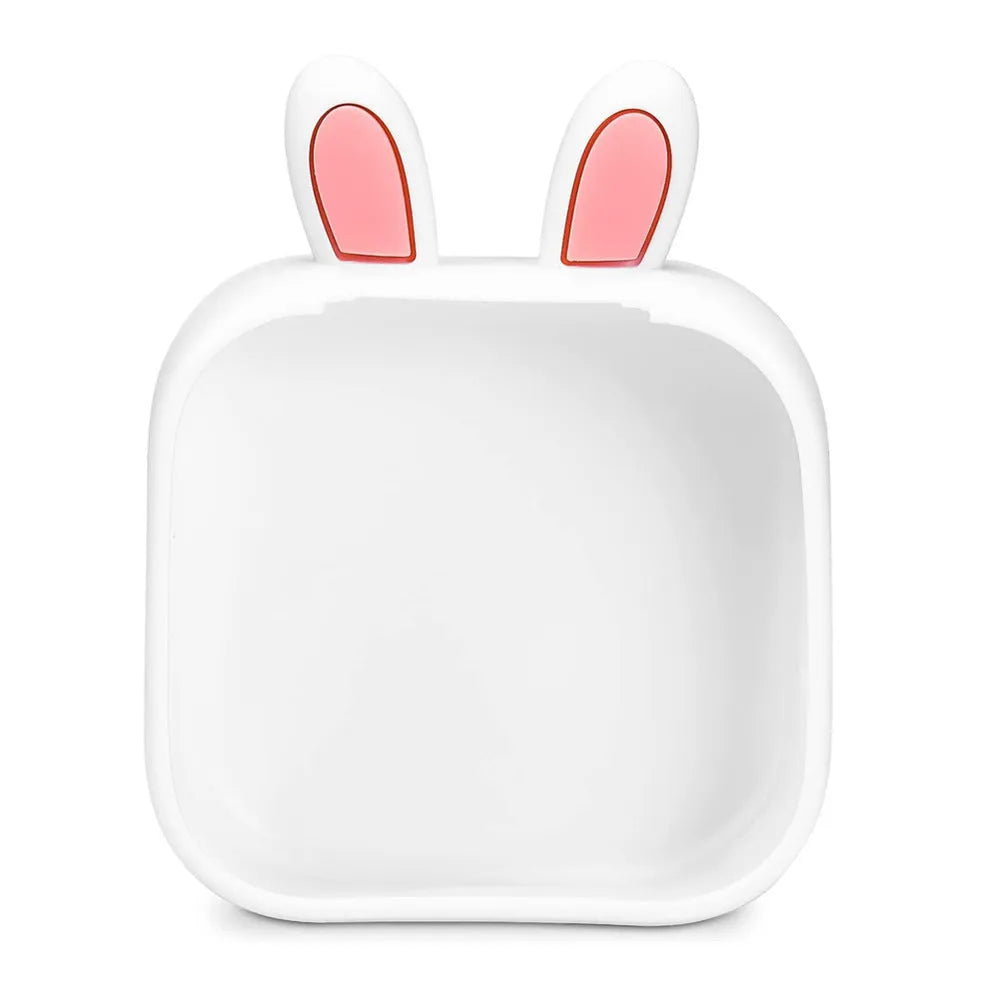 Mini pocket portable printer with pink rabbit ear protective case and USB power cord