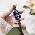 Zinc alloy metal watch strap with twist and diamond design in silver, rose gold, gold, black, starlight colours