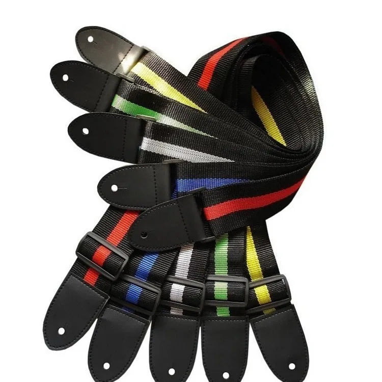Woven crossbody instrument strap for guitars basses ukuleles in multiple colour options