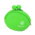 Silicone dog treat waist pouch with hook-and-loop closure in assorted colours