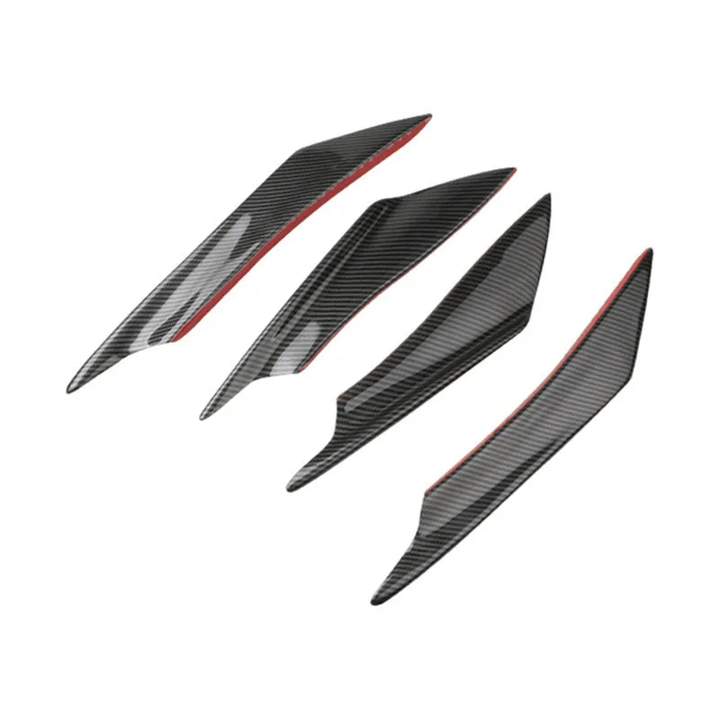 Carbon fibre pattern bumper blade spoiler for automotive front bumper installation