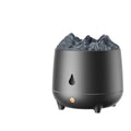 Volcano-shaped ultrasonic humidifier in black or white with USB cable for room aromatherapy