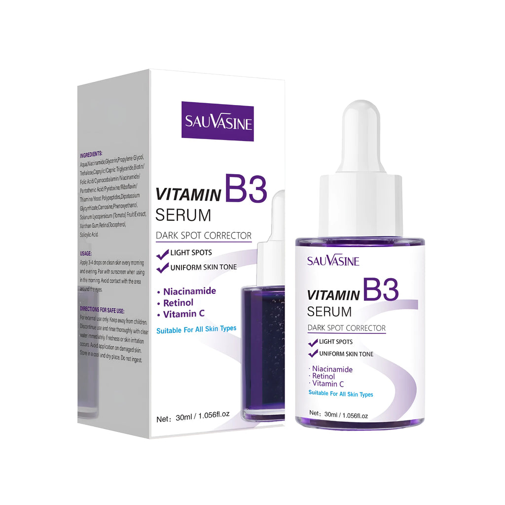30ml Vitamin B3 facial essence bottle with nourishing and firming skincare properties