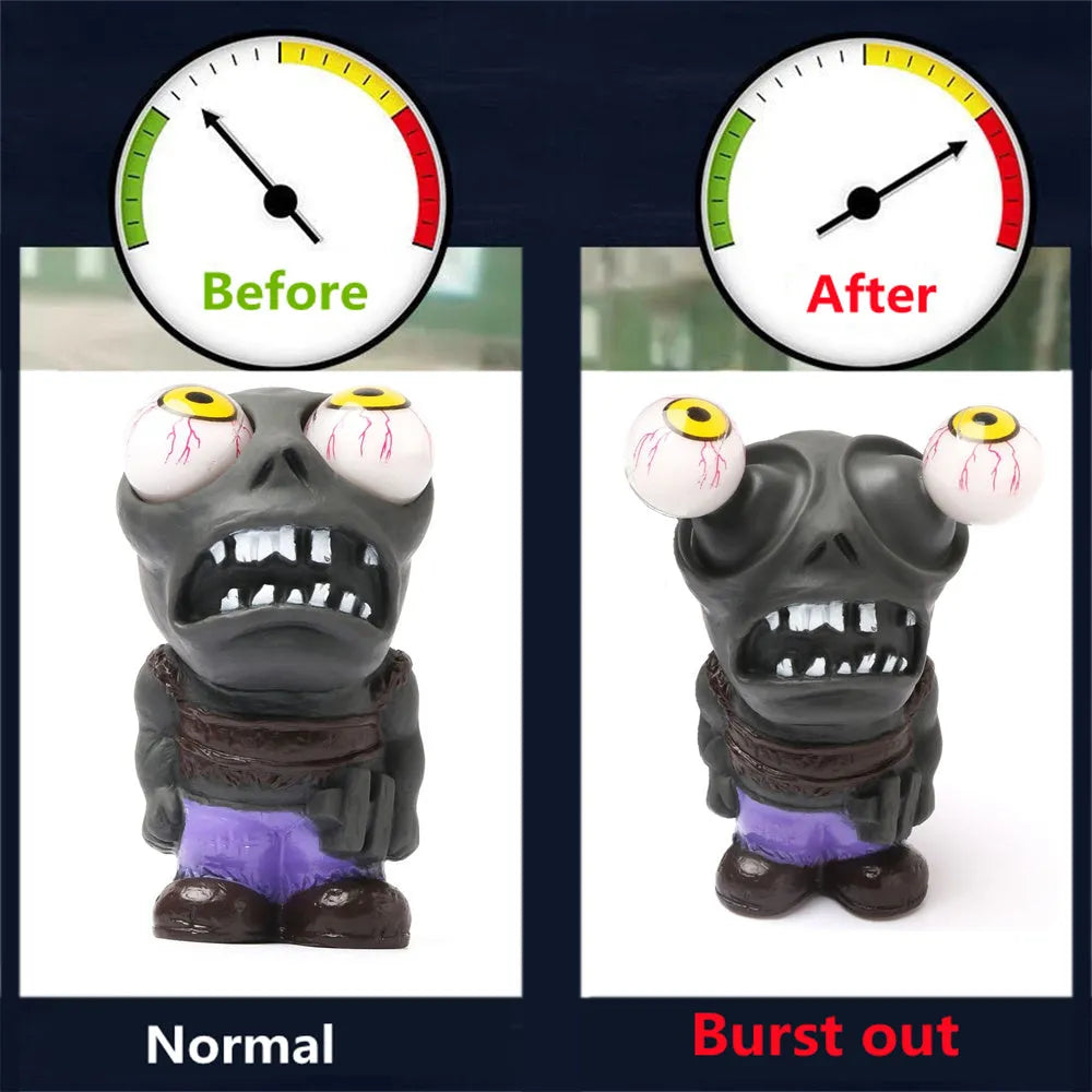 Turbo car boost eye zombie doll decompress ornament kit with pressure valve and copper fittings