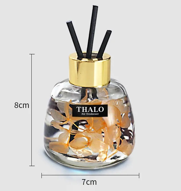 Glass car aromatherapy ornament bottle with loose incense function in creative automotive decoration style