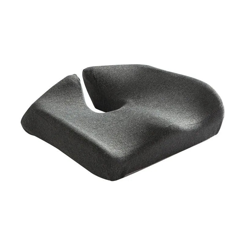 Memory foam office chair cushion in black, dark grey, or light grey measuring 36x40x11 cm
