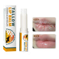 Tallow lip balm in a dark plastic tube with a silver cap, 5g size, on a plain background