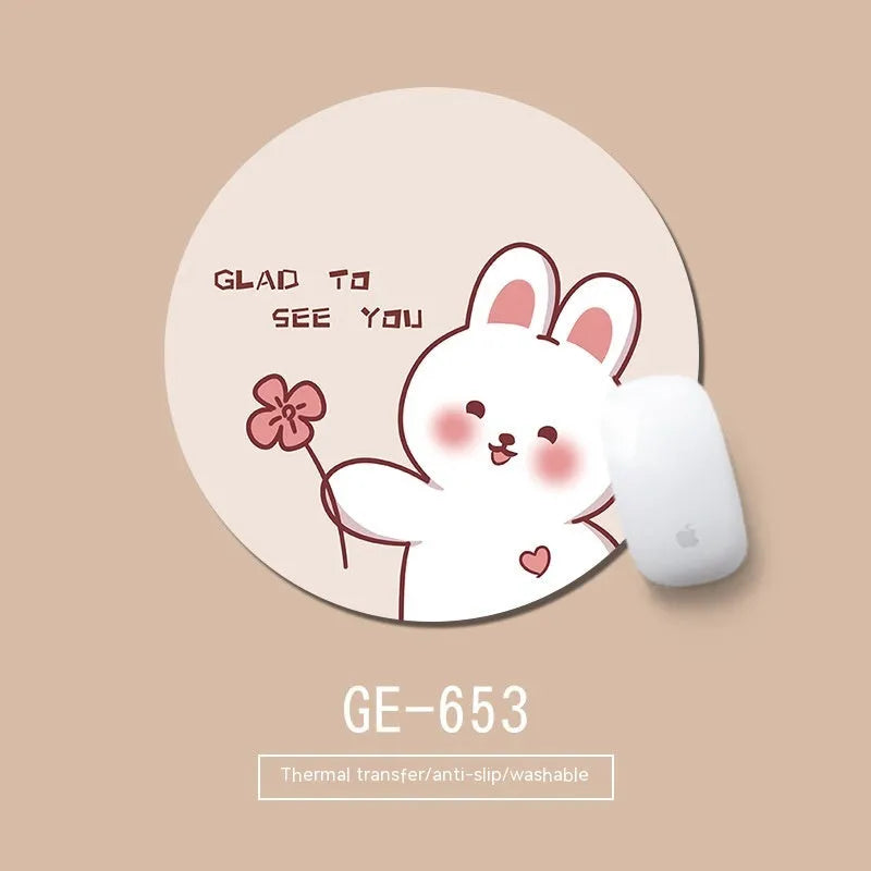 220x220mm rubber desk mouse pad with solid colour design and 3mm thickness