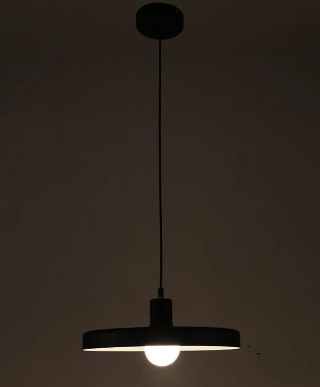 Black aluminium alloy chandelier for coffee shop or bar, 35cm diameter