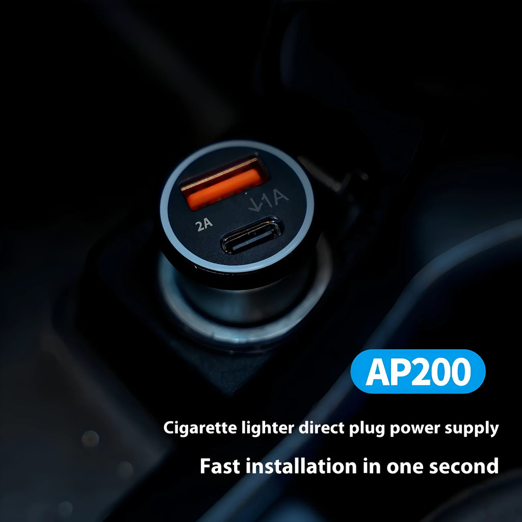 Black ABS plastic car charger GPS locator device for vehicle tracking