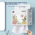 Disposable face cloth hanging roll with 100 sheets in thickened viscose and polyester blend