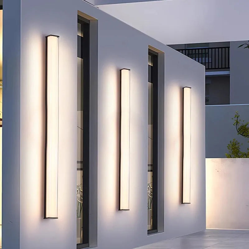 Modern simplicity outdoor wall lamp in 30-120CM sizes for villa and hotel courtyard entrance