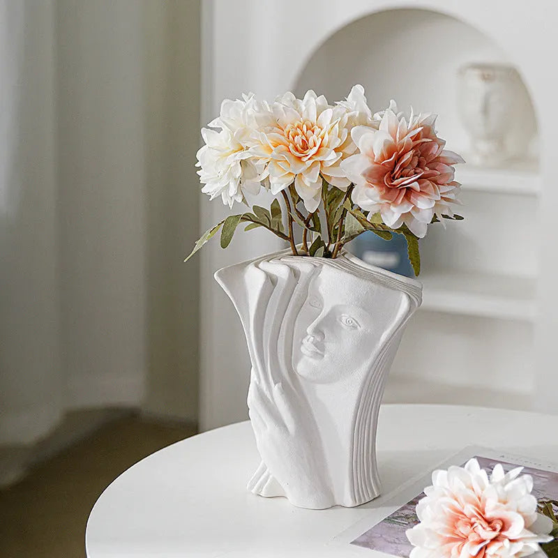 Ceramic book stand in modern simple style with glazed surface, shown in one of four colour options