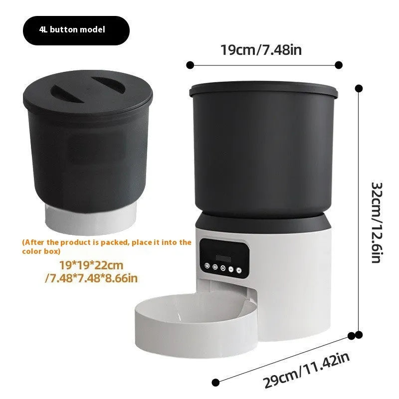 4 litre smart pet feeder with Wi-Fi connectivity and optional video monitoring camera