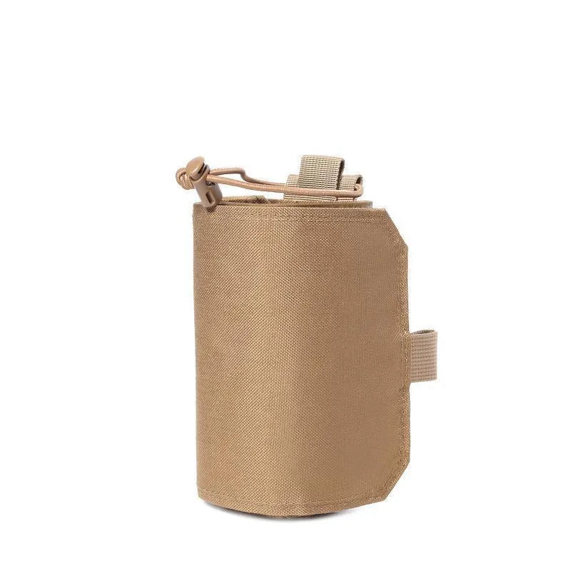 Adjustable Oxford cloth bottle cover in black colour with PU lining for outdoor thermal insulation