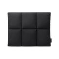 Soft fluffy laptop sleeve in black and khaki colours showing European American retro style design