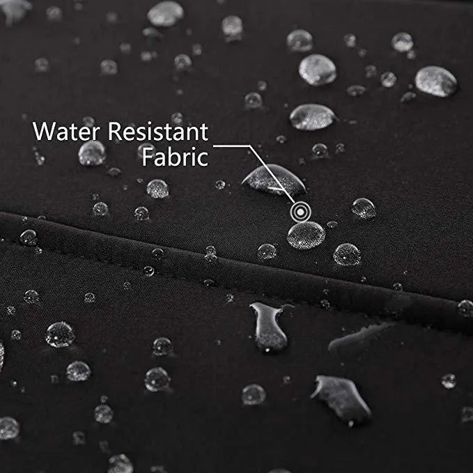 Black USB electric heating winter coat for men with waterproof windproof composite construction