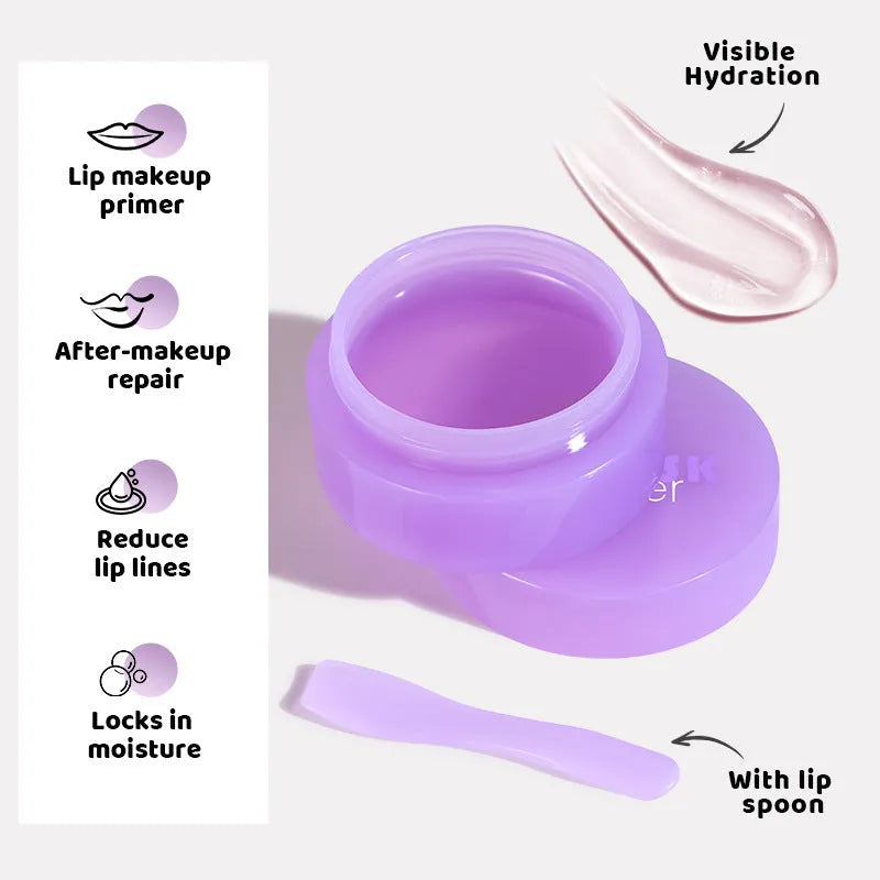 Exfoliating lip balm mask with scraper tool in 10ml size