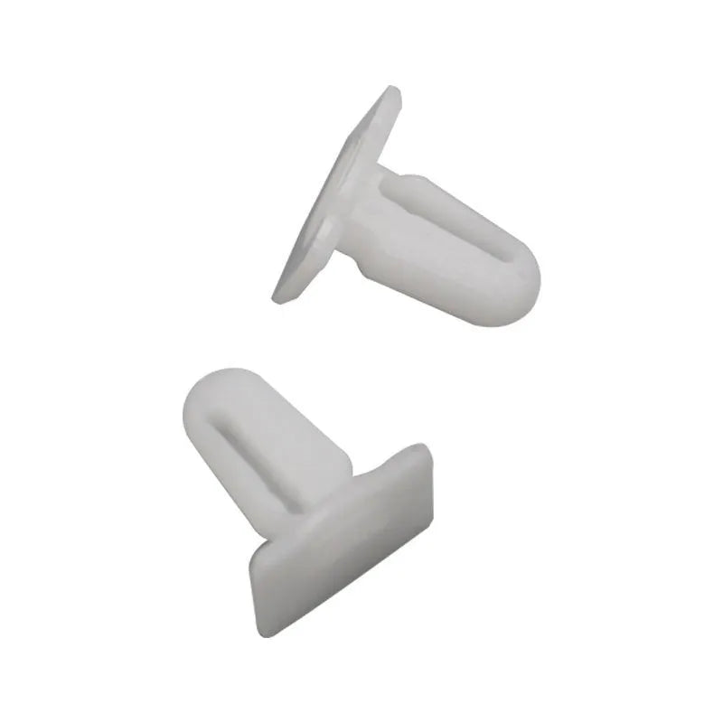 Black PA66 plastic D318 style automotive push rivets for interior trim, pack of 60 clips.