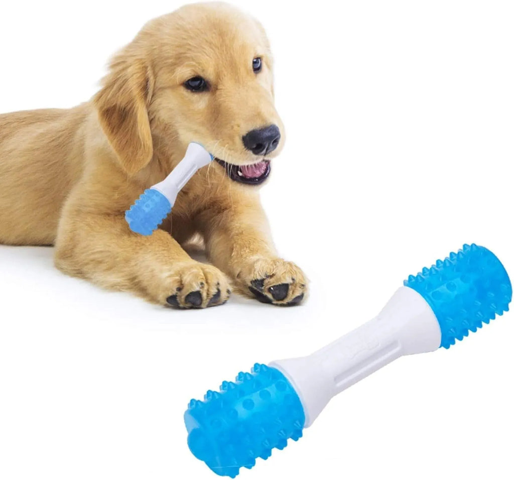 Dual-colour puppy teething chew toy for gentle chewers aged 2 to 8 months