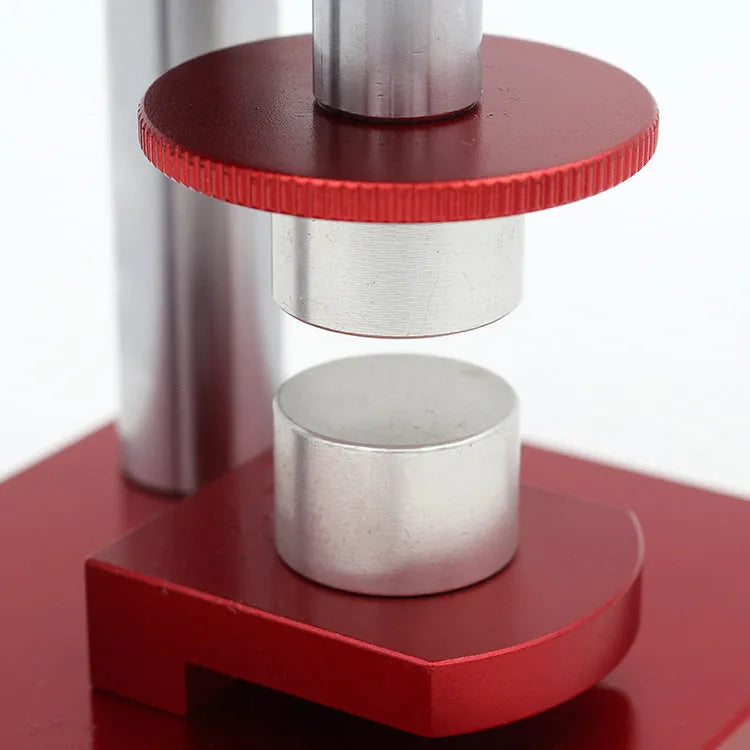 Watch repair spiral cap presser tool with 20 plastic moulds for back cover pressing