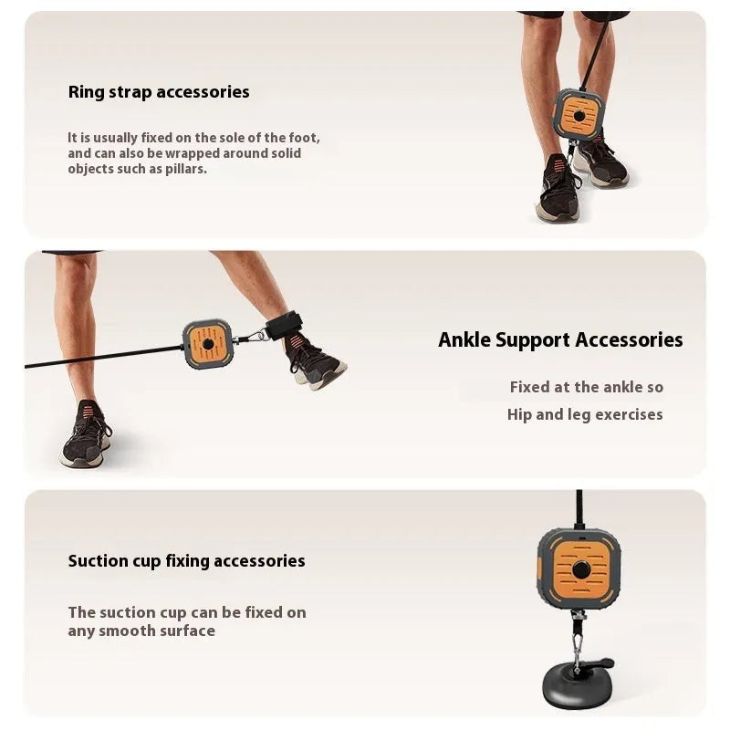 Adjustable power pump chest expander in navy blue or orange for home strength training
