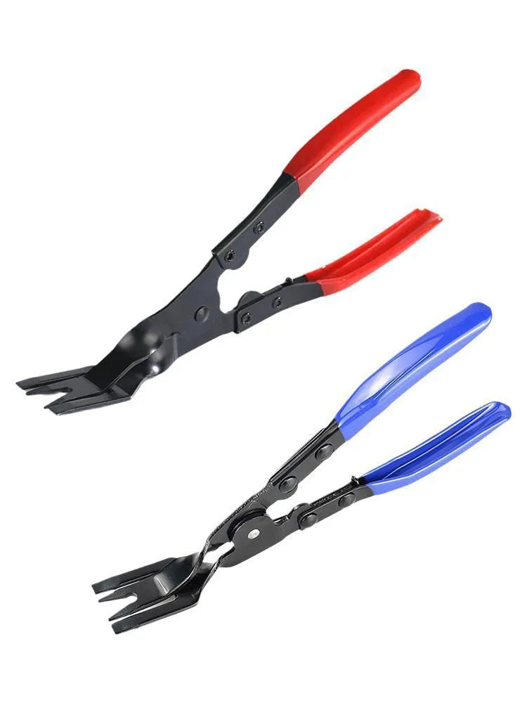 Blue forged steel car panel removal pliers tool measuring 235mm in length.