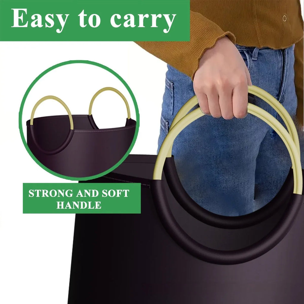 Round portable plastic trash can measuring 38x72cm for office and outdoor use